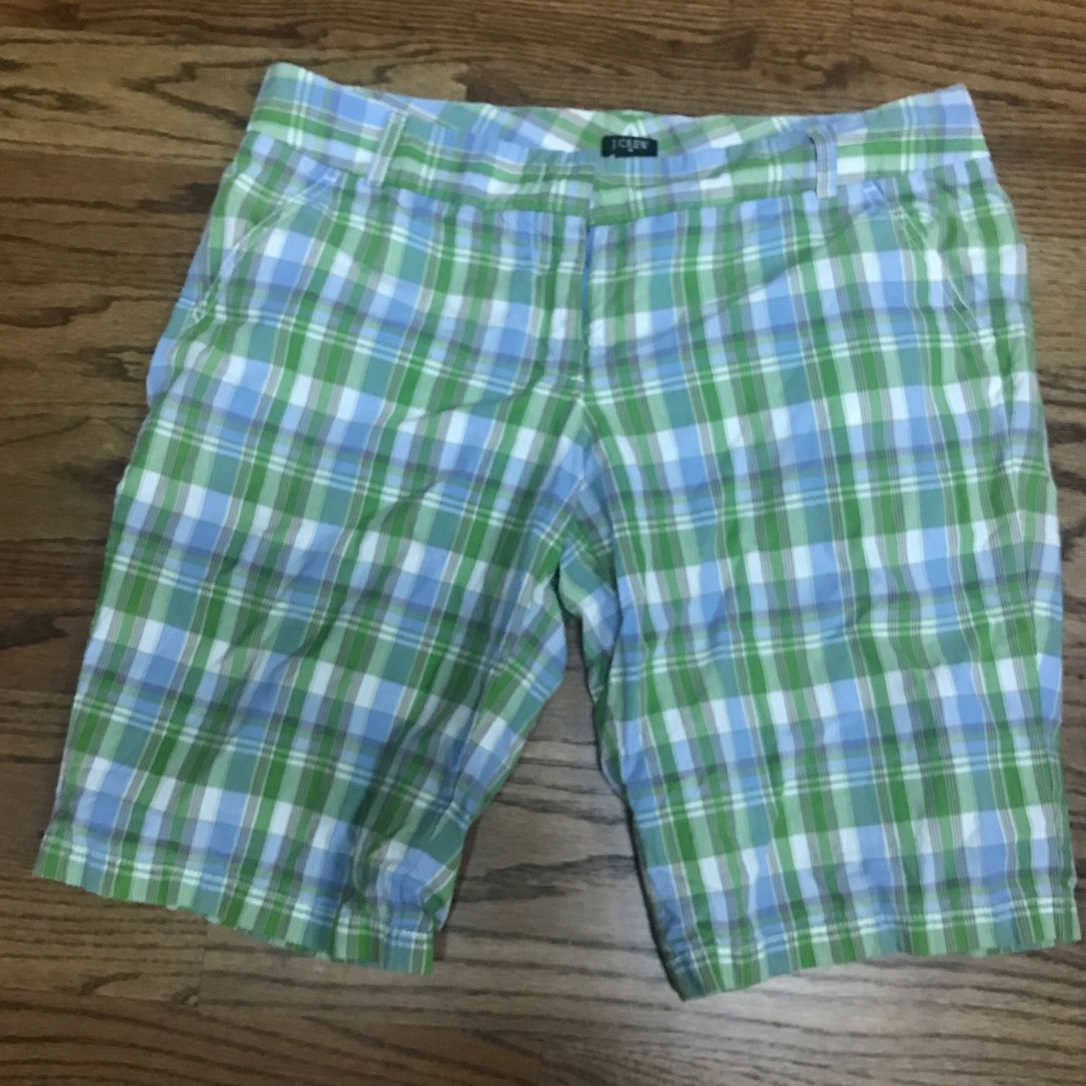 J. Crew Factory Plaid Bermuda Shorts